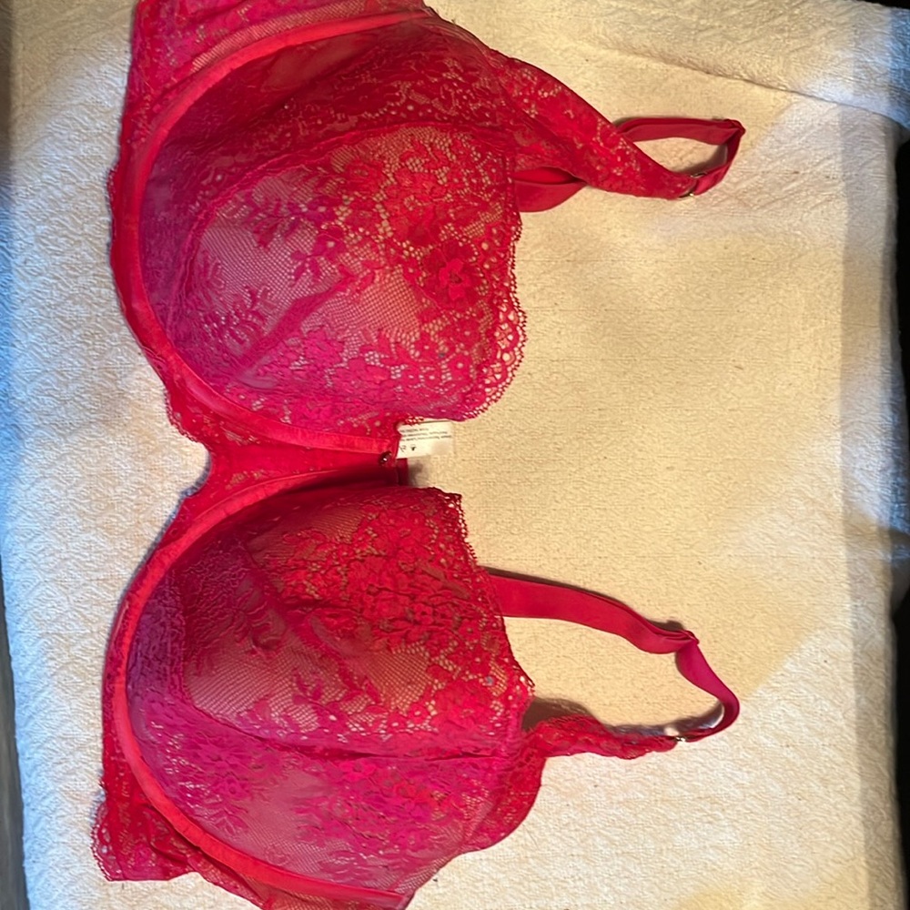 Hot pink Adore Me bra in 42G